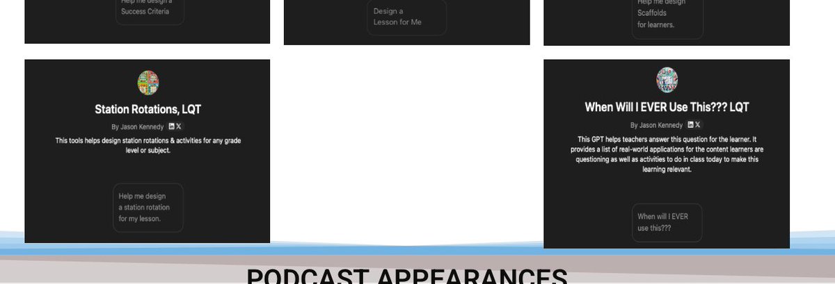 TWO NEW AI TOOLS on letsquitteaching.com

Station Rotation: Input the grade level, target/topic, time, # of stations &amp; whether or not to include tech. The tool designs stations for you!

When Will I EVER Use This??? Input the grade level &amp; topic to help answer this dreaded