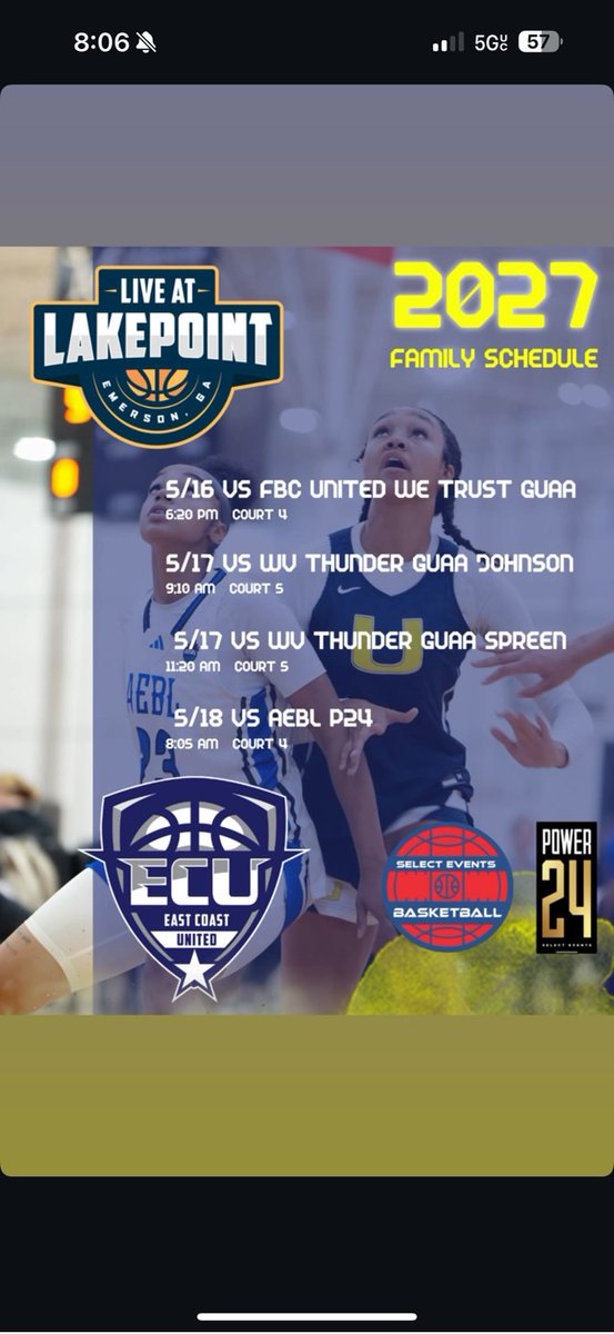 Asiana McCreary (@asi_mccreary) on Twitter photo Looking forward to getting back out on the court at Live at Lakepoint. Here is our schedule! Come check us out. <a href="/ECunitedbball/">eastcoastunited</a> <a href="/PGHFlorida/">Prep Girls Hoops Florida</a> <a href="/SelectEventsBB/">Select Events Basketball</a> <a href="/EJMurray8/">EJ Murray</a> Looking forward to getting back out on the court at Live at Lakepoint. Here is our schedule! Come check us out. <a href="/ECunitedbball/">eastcoastunited</a> <a href="/PGHFlorida/">Prep Girls Hoops Florida</a> <a href="/SelectEventsBB/">Select Events Basketball</a> <a href="/EJMurray8/">EJ Murray</a>