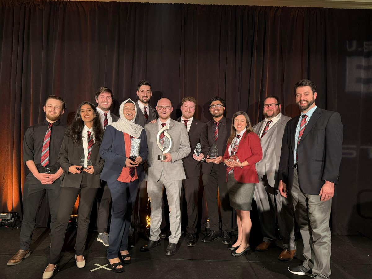 OSUCtrAutoRsrch's tweet image. For the 2nd year in a row the Ohio State Batt Challenge team placed 2nd 🥈 in year 2 of the Battery Workforce Challenge, bringing home an impressive 12 awards! 🏆 car.osu.edu/news/2025/05/b…