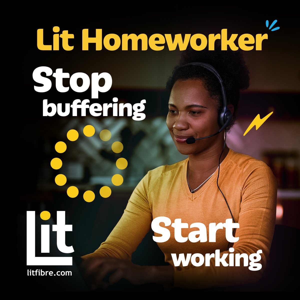 Work, play, repeat – all at once 🙌 Got kids, pets, a full inbox, AND a deadline? With 500Mbps speeds, your work gets priority, so no more fighting over WiFi. Your connection stays steady, no matter how much Netflix is running in the background: litfibre.com/lit-homeworker/