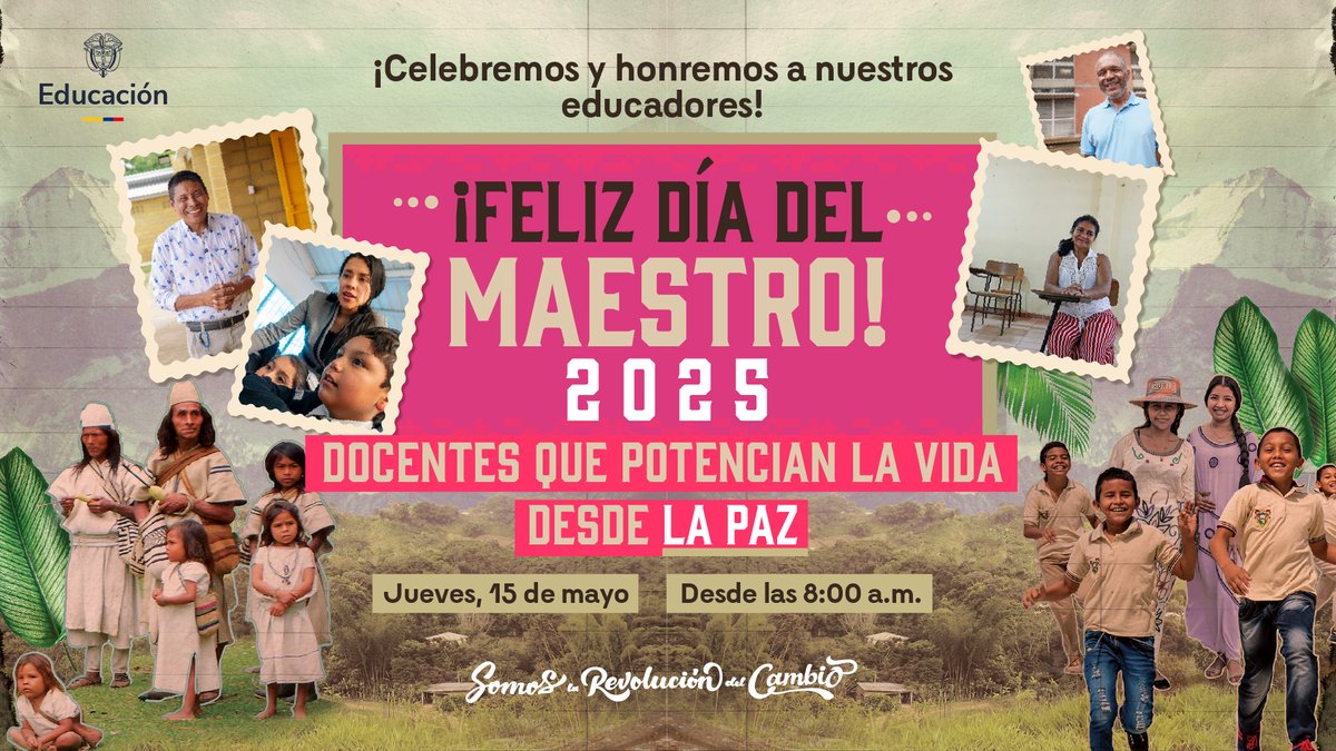 #EnVivo
¡Feliz #DíaDelMaestro! Desde San Juan de Nepomuceno, Bolívar, celebramos y honramos a las y los docentes en su día.
¡Enseñar es transformar vidas, acompañar sueños y construir país!

#SomosLaRevoluciónDelCambio

youtube.com/watch?v=XNUVvt…