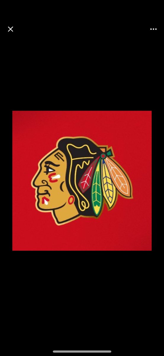 CHGO_Blackhawks's tweet photo. Have to imagine this will be the Blackhawks logo for their sweaters this upcoming centennial season with the tan/gold outline 

Currently being used on their socials and will be used in the centennial season branding https://t.co/C7oSeDFAfP