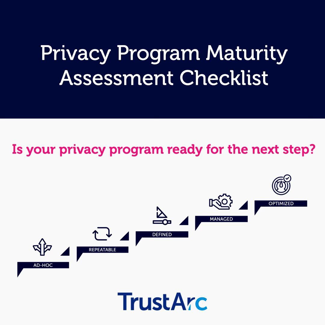 Where does your #PrivacyProgram stand?
- Still in reactive mode?
- Scaling but lacking oversight?
- Fully optimized?

Find out with our Privacy Program Maturity Assessment Checklist—get a quick health check &amp; next-step tips.

View it here: trustarc.com/resource/priva…

#DataPrivacy
