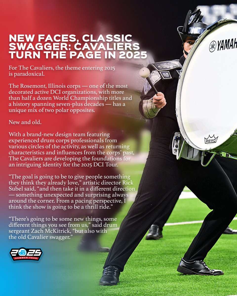 Old meets new with the 2025 Cavaliers ⚙️

📝 dci.fan/25CavsAprCamp

#DCI2025 | <a href="/TheCavaliers/">The Cavaliers</a>