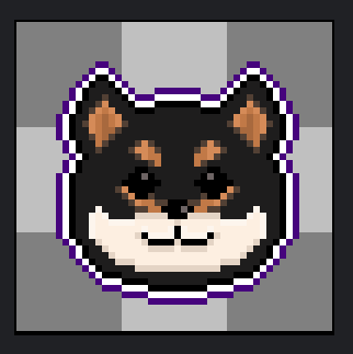 KiraniPiebox's tweet image. I&apos;ve made my shiba in pixel art! 🐶🎨