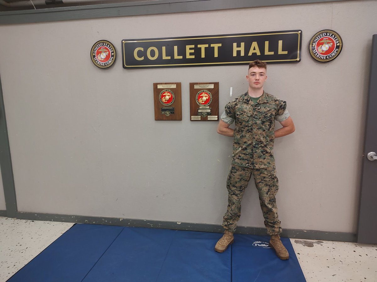 '24 AHS graduate LCpl Cheney sharing his Marine Corps experience with classes today!