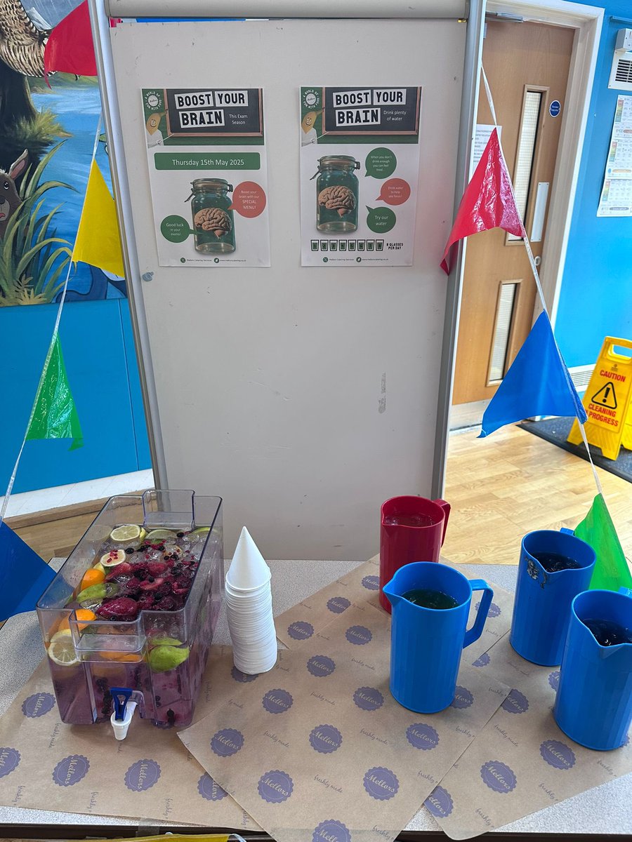 The pupils enjoyed the hydration station today. <a href="/mellorscatering/">Mellors Catering Services</a> 
#boostyourbrain