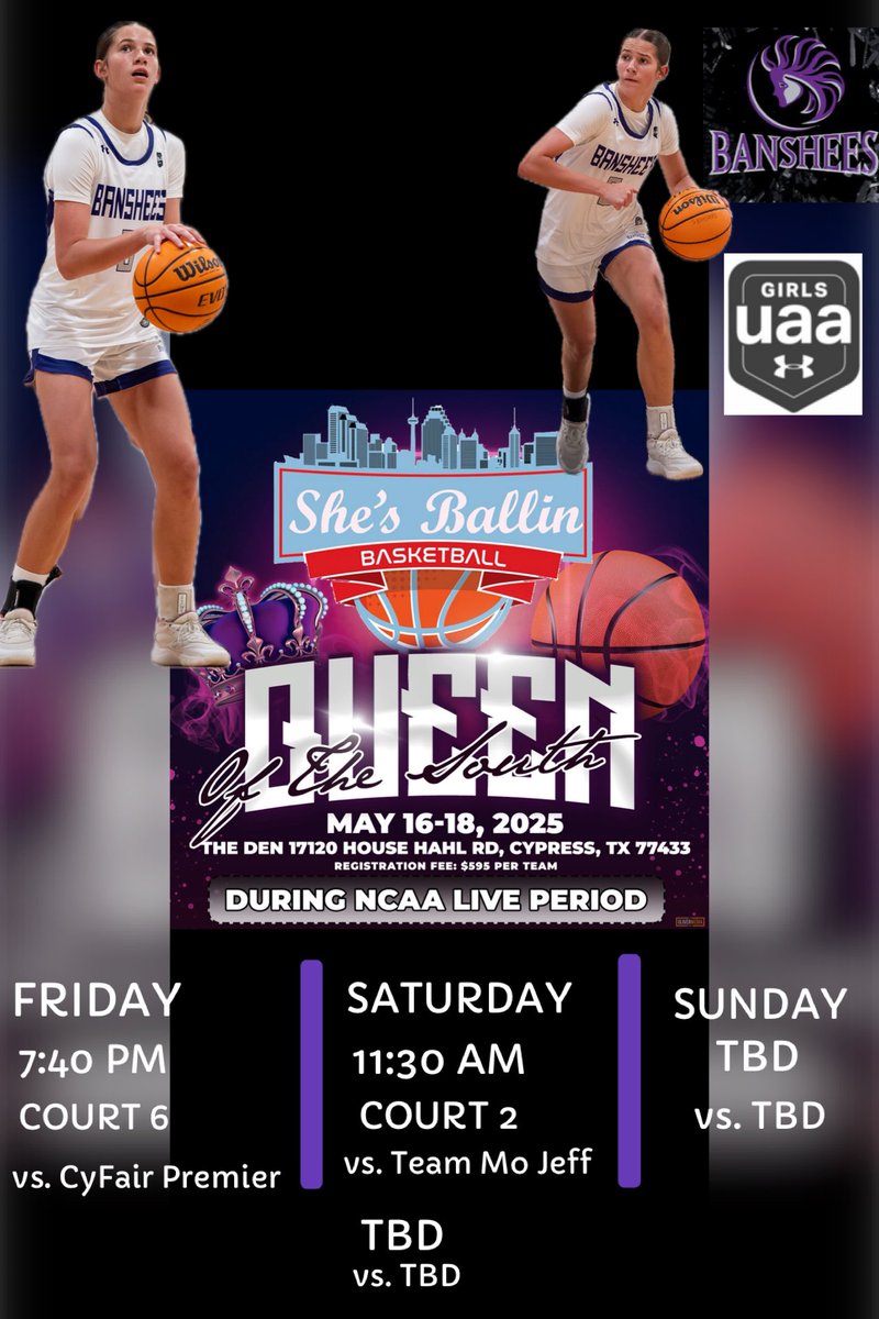 Taige Norwood (@taigenorwood) on Twitter photo Ready for the weekend! <a href="/Bansheefam/">Banshees Basketball Club</a> <a href="/UANextGHoops/">Girls UAA</a> U15 <a href="/ShesBallin/">ShesBallin</a> #queenofthesouth <a href="/bclaymarketing/">Brandon Clay Brand Marketing</a> Ready for the weekend! <a href="/Bansheefam/">Banshees Basketball Club</a> <a href="/UANextGHoops/">Girls UAA</a> U15 <a href="/ShesBallin/">ShesBallin</a> #queenofthesouth <a href="/bclaymarketing/">Brandon Clay Brand Marketing</a>