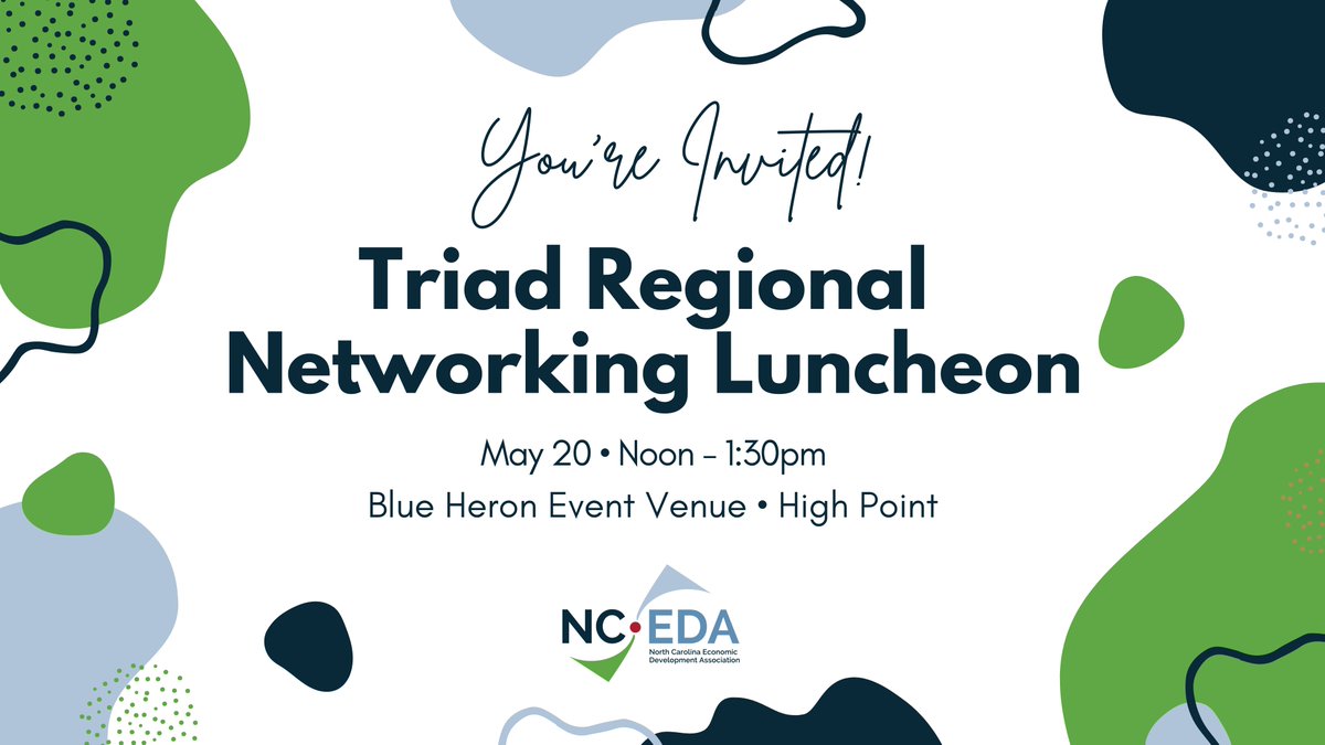 REMINDER! NCEDA’s Triad Regional Networking Luncheon, presented by NC Carolina Core, is NEXT WEEK! For more information and to register, visit: business.nceda.org/ap/Events/Regi…

We hope to see you there!
