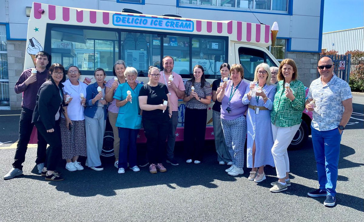 Wexford General Hospital (@wexgenhosp) on Twitter photo The Ice Cream Van delivered a special treat of a '99 ice cream cone today to the staff working within
<a href="/WexGenHosp/">Wexford General Hospital</a> Ardcavan Offices & Store Dept.
A special word of thanks goes to <a href="/LindaOL2/">Linda O'Leary</a> & all the members of the WGH EMT. The Ice Cream Van delivered a special treat of a '99 ice cream cone today to the staff working within
<a href="/WexGenHosp/">Wexford General Hospital</a> Ardcavan Offices & Store Dept.
A special word of thanks goes to <a href="/LindaOL2/">Linda O'Leary</a> & all the members of the WGH EMT.