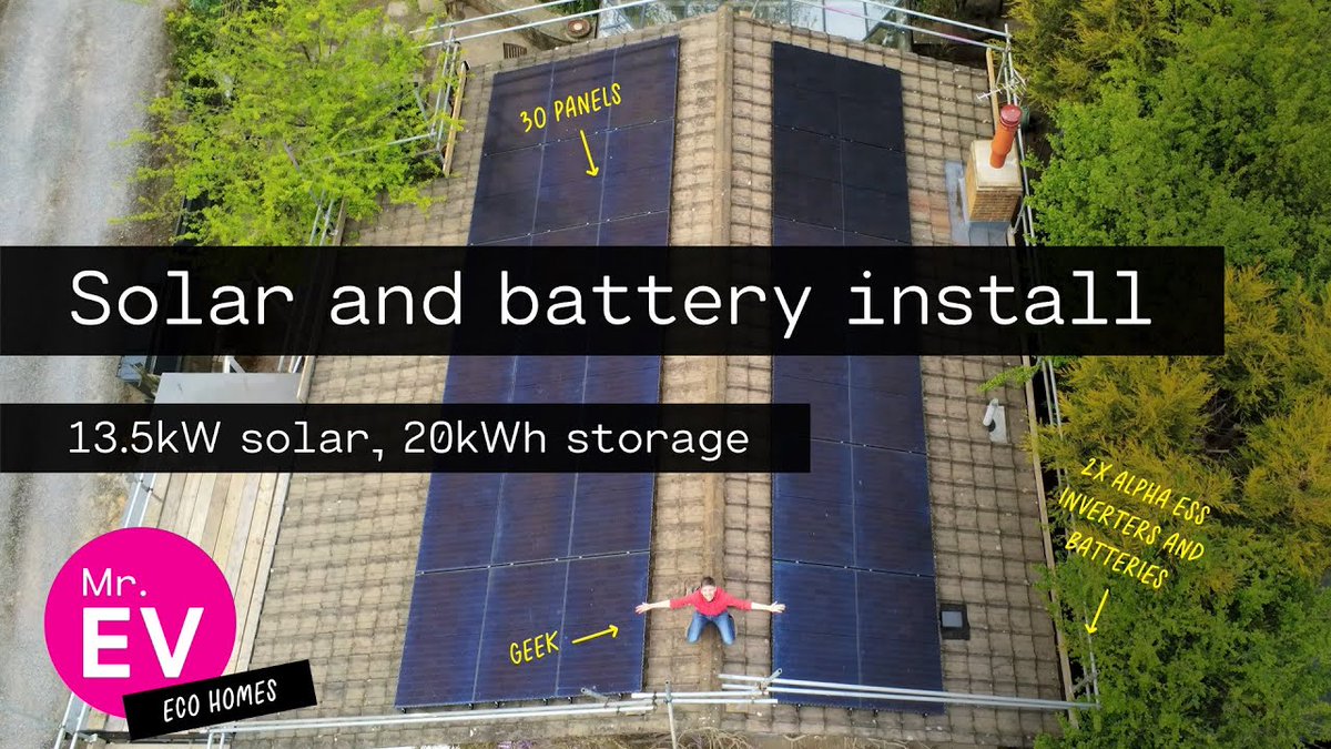 tillathenun's tweet image. 13.5kW solar panels with 20kWh battery storage?! It's a monster setup! Here's how our @heatableUK installation went. We're thrilled with it!
Sub on YT to follow our journey. Plenty of stats coming in future vids. 🤓 (It's been a great few weeks!)
youtu.be/yJe8LfrG_8k 👀
