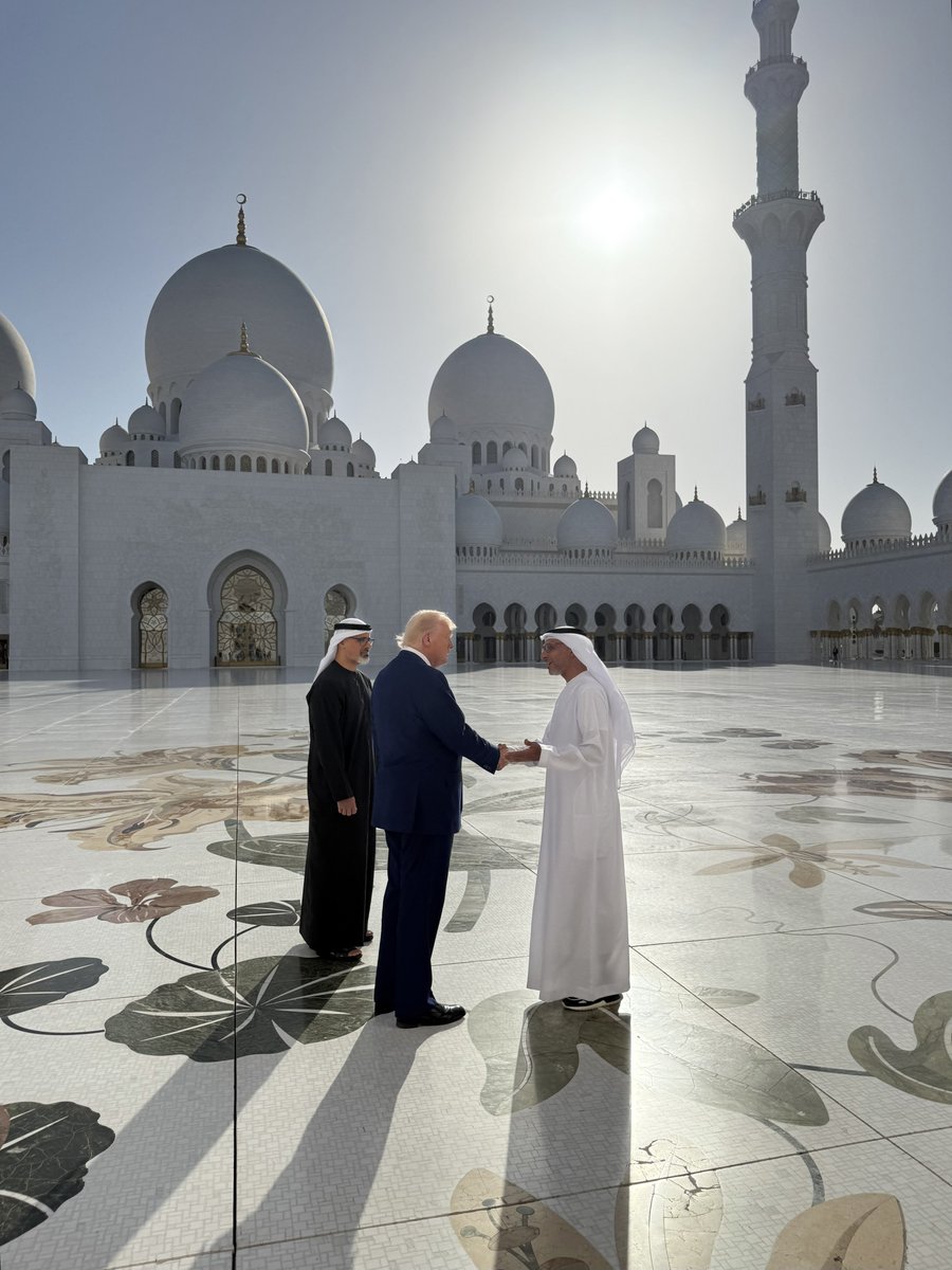 President <a href="/realDonaldTrump/">Donald J. Trump</a> arrives at the Sheikh Zayed Grand Mosque