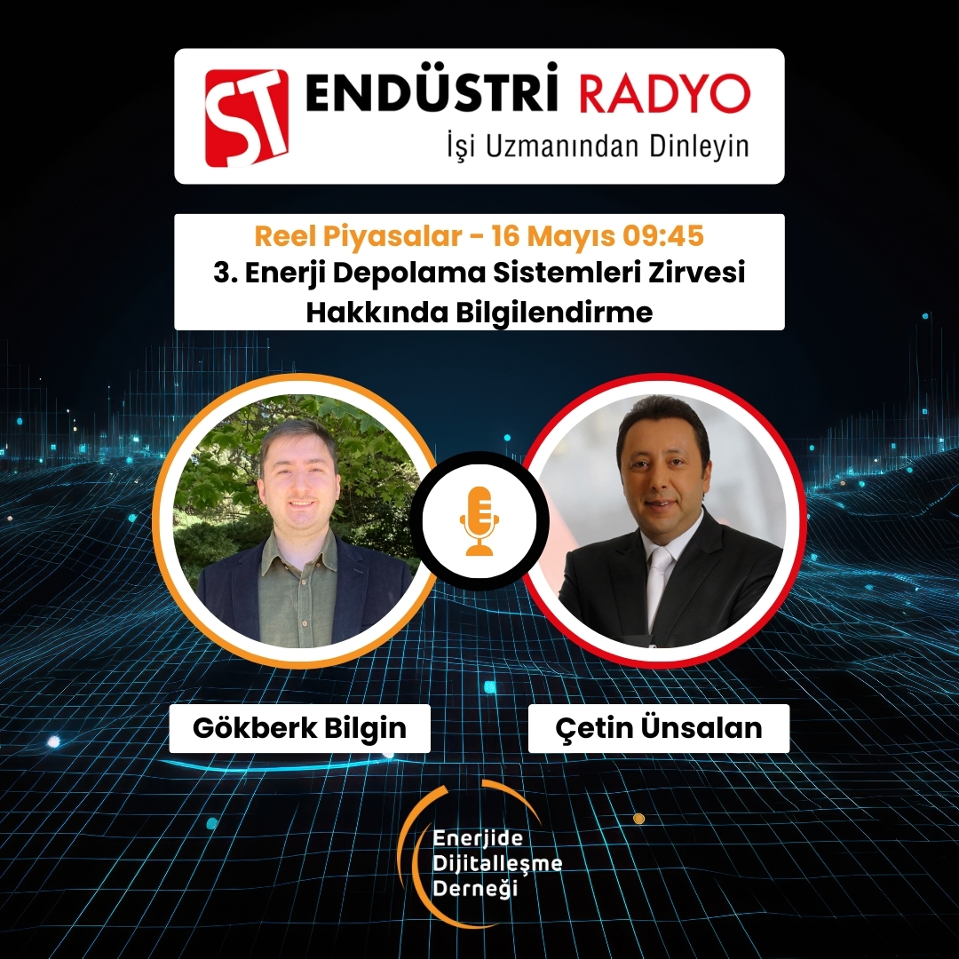 📻Yarın saat 09:45’te, ST Endüstri Radyo’da yayınlanacak Reel Piyasalar programında, Çetin Ünsalan (<a href="/cetinunsalantv/">ÇetinÜnsalan</a>) ile 21 Mayıs'ta düzenleyeceğimiz  3. Enerji Depolama Sistemleri Zirvesi hakkında detayları konuşacağız.

Yayını canlı dinlemek için lnkd.in/dzSdc6a9