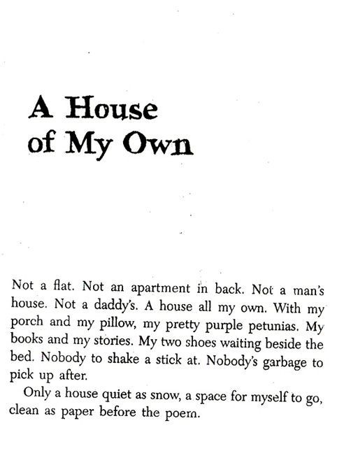 “A house of my own”
