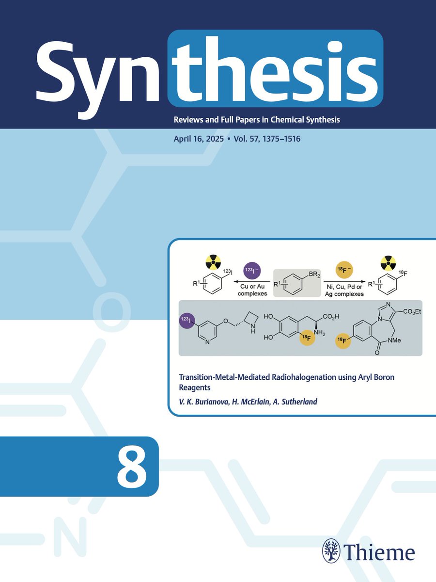 SutherlandGroup (@andysuthlab) on Twitter photo Congratulations to <a href="/isovaleral/">Valeria Burianova</a> and <a href="/hollymcerlain/">Holly McErlain</a> for their review on metal-catalysed radiohalogenation of aryl boronates in <a href="/Synthesis_1969/">SYNTHESIS Journal</a> which has now been published and appears on the front cover (<a href="/UofGChem/">University of Glasgow Chemistry</a>) Congratulations to <a href="/isovaleral/">Valeria Burianova</a> and <a href="/hollymcerlain/">Holly McErlain</a> for their review on metal-catalysed radiohalogenation of aryl boronates in <a href="/Synthesis_1969/">SYNTHESIS Journal</a> which has now been published and appears on the front cover (<a href="/UofGChem/">University of Glasgow Chemistry</a>)