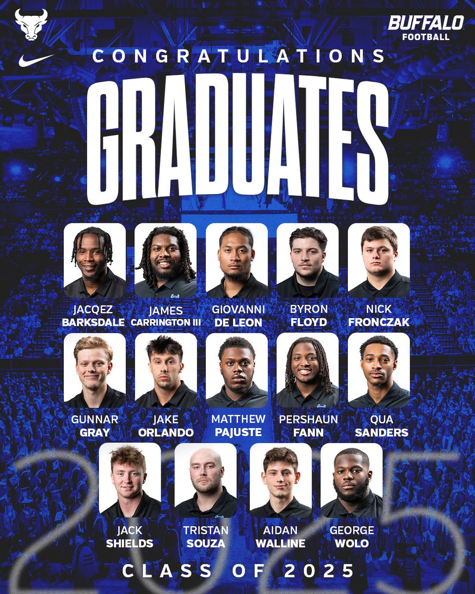 Congratulations to all our guys that made their way across the stage yesterday! 🎓

#UBhornsUP🤘| #BullMarket📈
