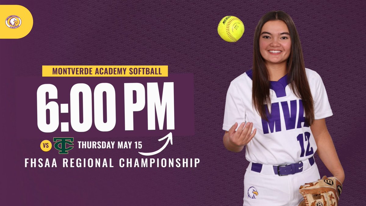 MVA Softball (@mvasoftball) on Twitter photo ๐ฆ
๐ ๐ ๐ ๐ ๐ ๐ ๐ ๐ฆ
๐ Trinity Catholic
๐ 6pm
โ
REGIONAL FINAL
๐Montverde Softball Complex
#FlyEaglesFlyย ย ย <a href="/JMarkG1962/">Jeff Gardenour</a> <a href="/MaxPreps/">MaxPreps</a> <a href="/Andy_Villamarzo/">Andy Villamarzo</a> <a href="/SBLiveFL/">Florida High School On SI</a> <a href="/SMontoyaMP/">Steve Montoya</a> ๐ฆ
๐ ๐ ๐ ๐ ๐ ๐ ๐ ๐ฆ
๐ Trinity Catholic
๐ 6pm
โ
REGIONAL FINAL
๐Montverde Softball Complex
#FlyEaglesFlyย ย ย <a href="/JMarkG1962/">Jeff Gardenour</a> <a href="/MaxPreps/">MaxPreps</a> <a href="/Andy_Villamarzo/">Andy Villamarzo</a> <a href="/SBLiveFL/">Florida High School On SI</a> <a href="/SMontoyaMP/">Steve Montoya</a>