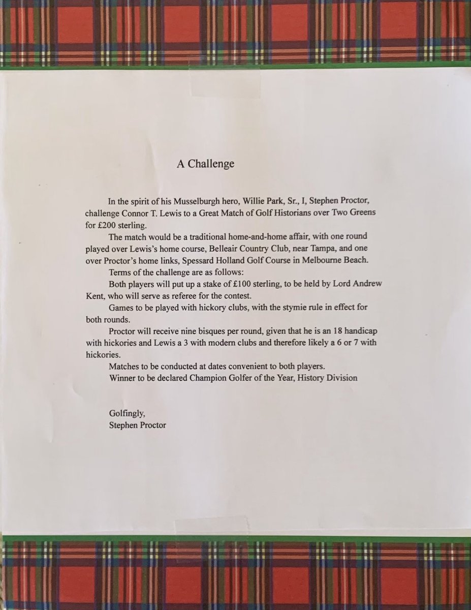 Stephen Proctor (@sproctorgolf) on Twitter photo Attention <a href="/SHistorians/">Society of Golf Historians</a>: In the name of golf history, I call upon you to accept this challenge. <a href="/andrewkentgolf/">Andrew Kent</a> Attention <a href="/SHistorians/">Society of Golf Historians</a>: In the name of golf history, I call upon you to accept this challenge. <a href="/andrewkentgolf/">Andrew Kent</a>