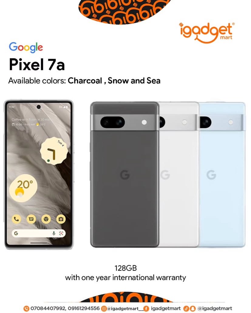 igadgetmartng's tweet image. Brand new Google pixel 7a available. 

Dm to order