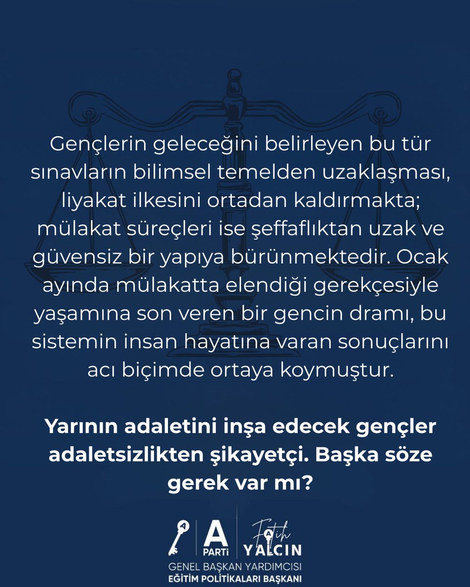 Apartiegitim's tweet image. Yarının adaletini inşa edecek gençler adaletsizlikten şikayetçi. Başka söze gerek var mı?
