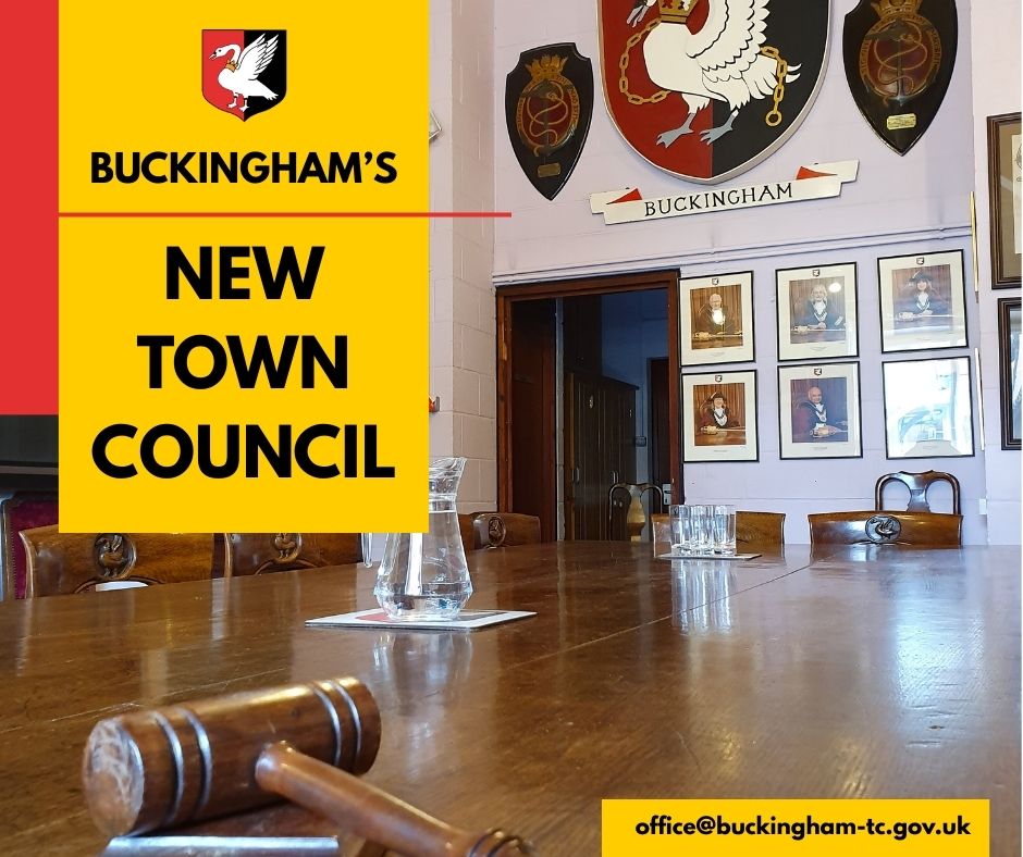 At the Annual Town Council Meeting on May 12, we welcomed new Mayor Fran Davies &amp; Deputy Mayor Andy Mahi! Thank you to those stepping down. Your impact on Buckingham is lasting! #BuckinghamTownCouncil #NewMayor #NewCouncil #Community #ThankYou