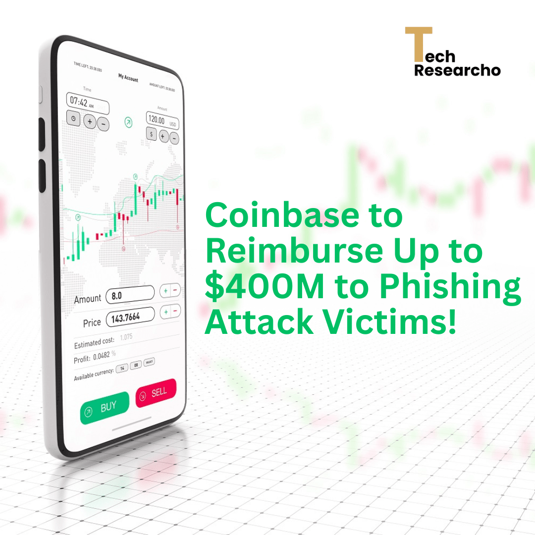 TechResearcho's tweet image. #Coinbase will reimburse users affected by a #phishing attack, with costs estimated up to $400M. The breach involved insider leaks and a failed $20M extortion. techresearcho.com/coinbase-to-re…