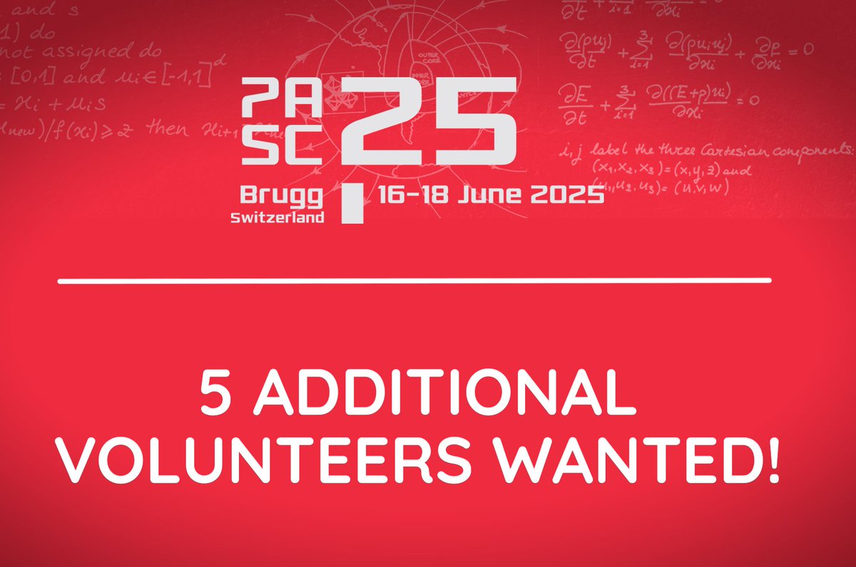 PASC_Conference's tweet image. Student Volunteer Program: Last Spots Available!
Information on the application process is available 👉pasc25.pasc-conference.org/about/student-…
Acceptance on a first come, first served basis!