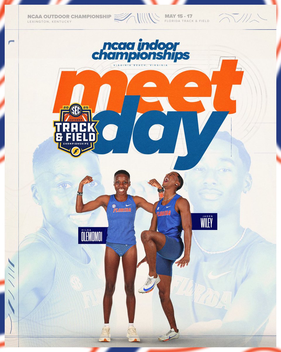 Trophies on the line - It's FINALLY meet day 🏆

🏆: SEC Outdoor T&amp;F Championships
📍: Lexington, Ky.
🏟️: UK T&amp;F Complex
📈: live.pttiming.com/?mid=7942
📺: (11:30am)espn.com/watch/player/_…
📺: espn.com/watch/player/_…

#GoGators 🐊