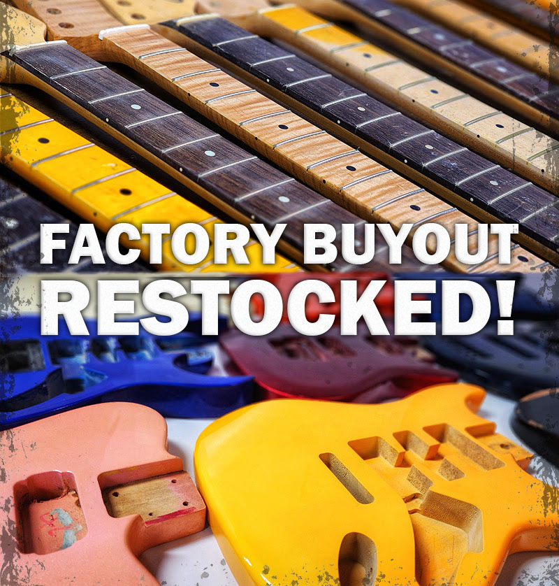 We've got more! Yes that's correct. We've reloaded our stash of Factory Buyout items to sell to you for dirt cheap!

If you've got the know-how and the tools, we've got the deals for YOU!

guitarfetish.com/Factory-Buyout…