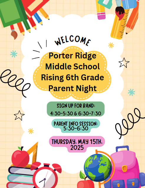 Rising 6th Grade Parent Night May 15
<a href="/AGHoulihan/">Andrew G. Houlihan</a> <a href="/UCPSNC/">Union County Public Schools</a>