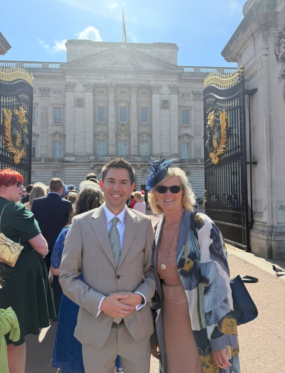 NCLearningTrust's tweet image. Brendon Fletcher, Executive Principal, and Diane Heritage, Chair of the NCLT Board of Directors, had the pleasure of attending a garden party at Buckingham Palace Weds 14 April. The event was a great opportunity to celebrate the students and staff we are proud of. #NCLTfamily