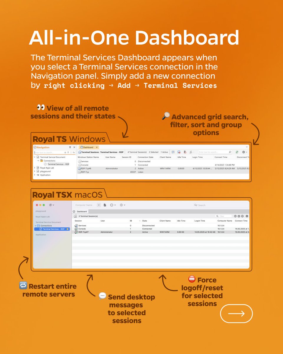 royalapps's tweet image. Tired of Managing Multiple Remote Sessions manually? Here’s the Fix 💡 Read more under royalapps.com/go/help-ts-win…

#RoyalTS #SysAdminLife #RemoteDesktop #ITManagement #TerminalServices #RoyalServer
