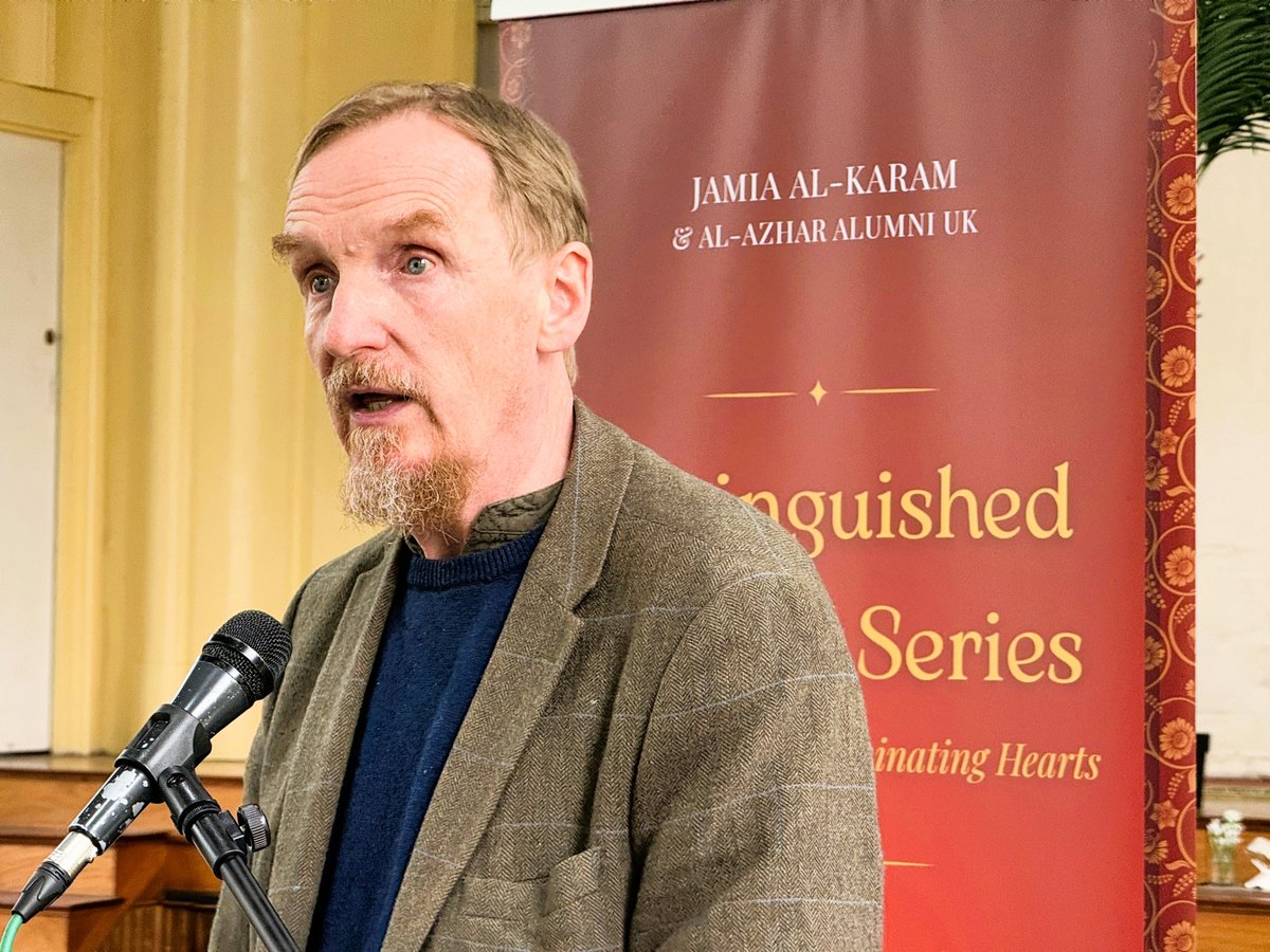 As part of its Distinguished Lecture Series, on Thursday 24/04/25, Jamia Al-Karam was honoured to welcome Shaykh Abdal Hakim Murad (Dr Timothy Winter) for a profound and timely lecture titled ‘Travelling Home and the Rise of Islamophobia.’

Report &amp; album: facebook.com/JamiaAlKaram/p…