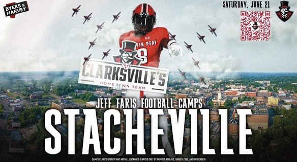 Thank you <a href="/CoachJ_OConnor/">Jordy O'Connor</a> and <a href="/GovsFB/">Austin Peay Football</a> for the camp invite. Let's get after it. Go governors!
<a href="/coachcapehart/">Zach Capehart</a> <a href="/FootballSba/">SBAFootball</a> <a href="/mrcnum1/">Mike Connor</a> <a href="/SBACoachMarbury/">Coach T.Marbury</a>