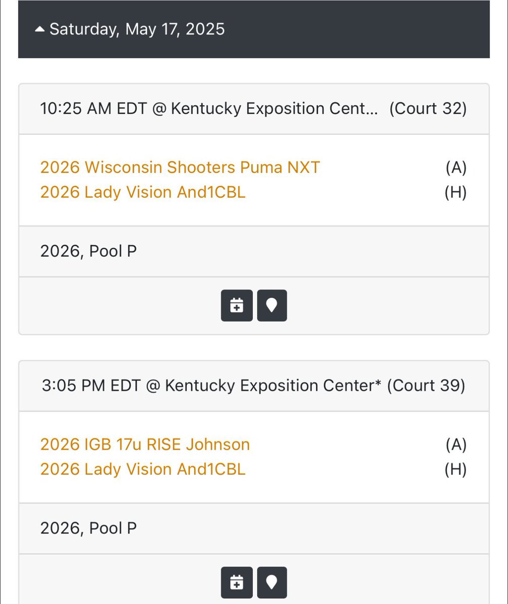 Jaylynn Goodwin (@jaylynngoodwin) on Twitter photo Schedule this weekend for the classic in Louisville !!
<a href="/LadyVision2024/">Lady Vision Elite 2026</a>
<a href="/EarlhamWBB/">Earlham WBB</a> <a href="/CoachRickReeves/">Rick Reeves</a> <a href="/RendLakeWarrior/">Rend Lake Warriors</a> <a href="/HanoverWBB/">Hanover Women’s Basketball</a> <a href="/coachdbrand/">Coach Dean Brand</a> <a href="/TWUWBB/">TWU Women's Hoops</a> <a href="/CoachTealDavis/">CoachTealDavis</a> <a href="/JudsonWBB/">Judson Women’s Basketball</a> <a href="/Howard_WBB/">HowardWBB</a> Schedule this weekend for the classic in Louisville !!
<a href="/LadyVision2024/">Lady Vision Elite 2026</a>
<a href="/EarlhamWBB/">Earlham WBB</a> <a href="/CoachRickReeves/">Rick Reeves</a> <a href="/RendLakeWarrior/">Rend Lake Warriors</a> <a href="/HanoverWBB/">Hanover Women’s Basketball</a> <a href="/coachdbrand/">Coach Dean Brand</a> <a href="/TWUWBB/">TWU Women's Hoops</a> <a href="/CoachTealDavis/">CoachTealDavis</a> <a href="/JudsonWBB/">Judson Women’s Basketball</a> <a href="/Howard_WBB/">HowardWBB</a>