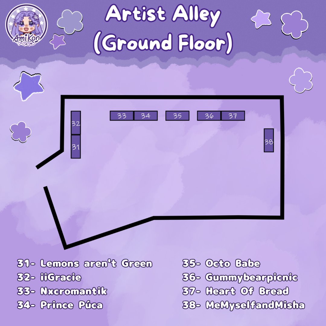 The maps for our Trade Hall and Artist Alley are here! Make sure to check out our wonderful traders and artists over the weekend!