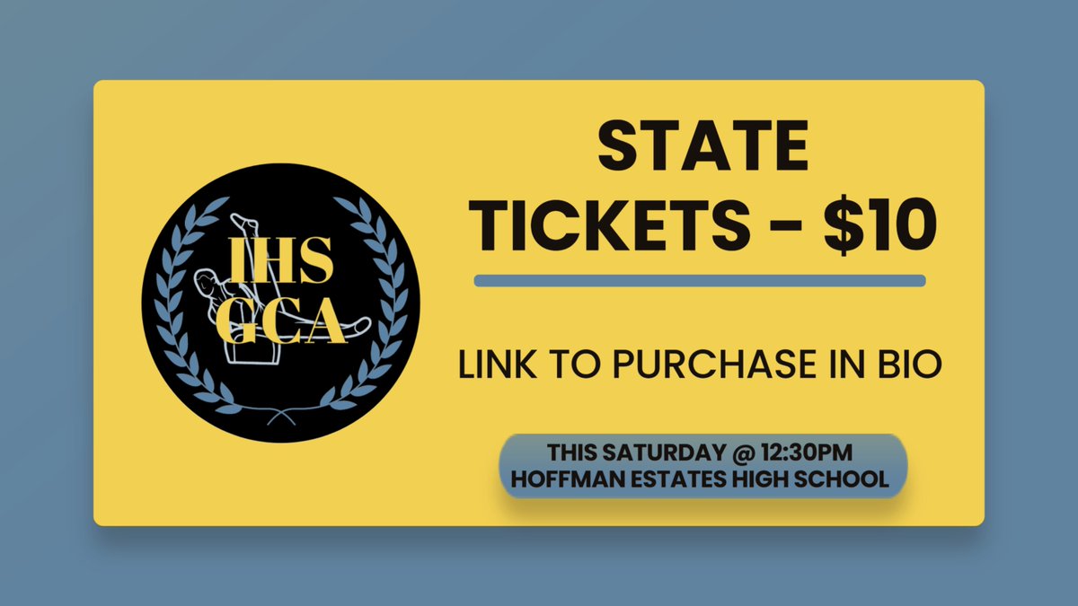 Link to purchase State tickets here and in bio! Share this out! We want to see the stands packed this Saturday!

gofan.co/event/3620810?…

#gymnastics #hsgymnastics