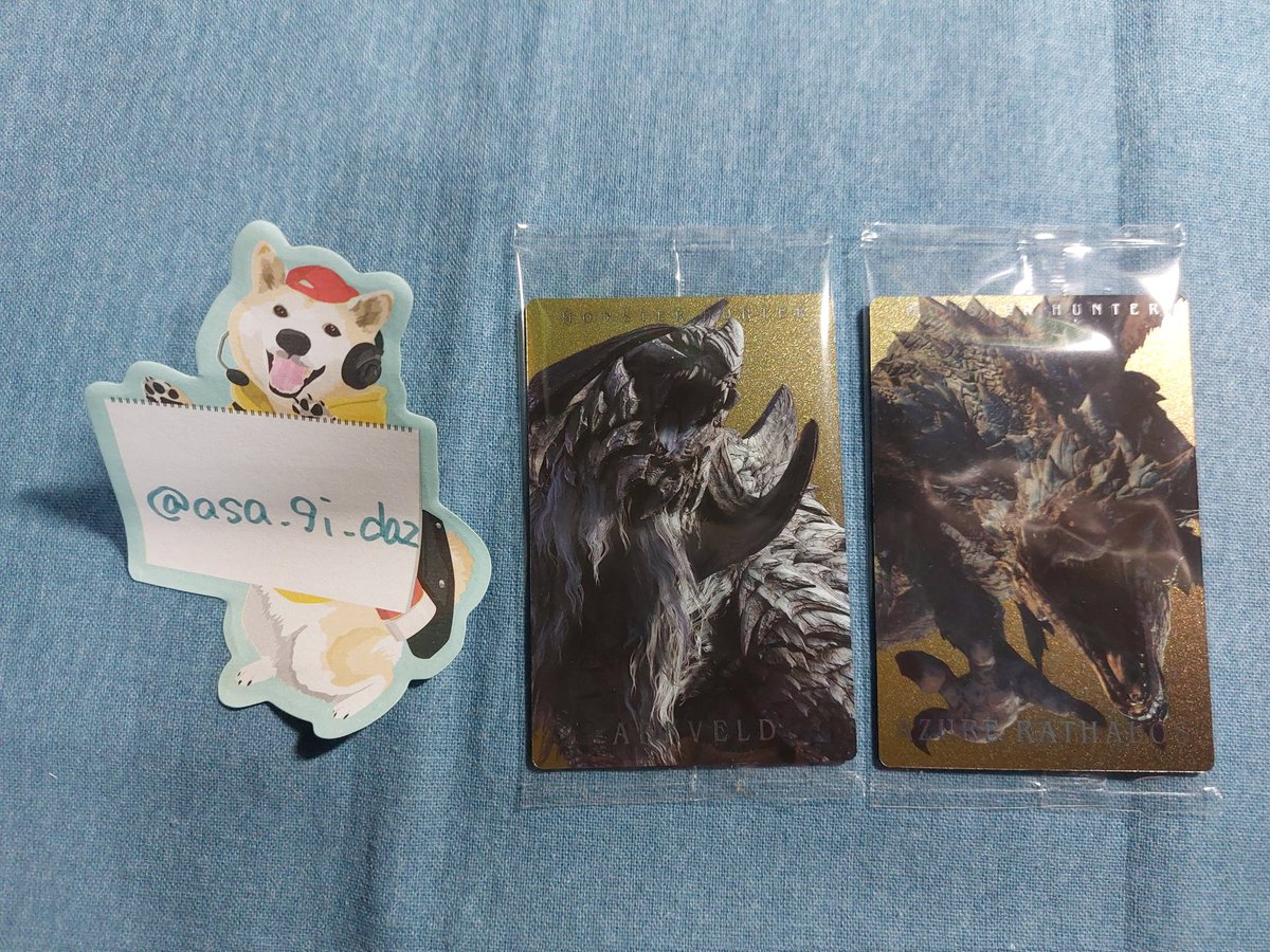 【交換】
モンスターハンター 20th Anniversary カードウエハース　ウエハース　モンハン

譲　リオレウス亜種、アルシュベルド
求　ゴア・マガラ、ジンオウガ＞リオレウス、マガイマガド

郵送での交換となります。
お気軽にお声がけください。