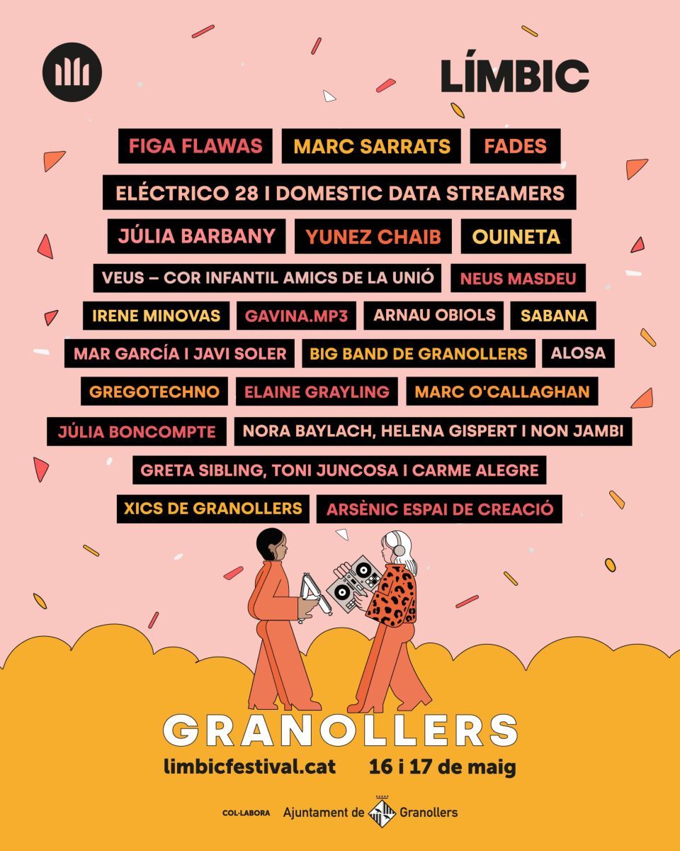🧡 Compte enrere pel @limbic_festival!

Òmnium porta la cultura en català arreu, sense límits geogràfics, lingüístics, econòmics ni disciplinars.

El català com a espai de trobada i creació artística. ☄️T'hi esperem!

💌 16 i 17 de maig a Granollers
🎫 limbicfestival.cat