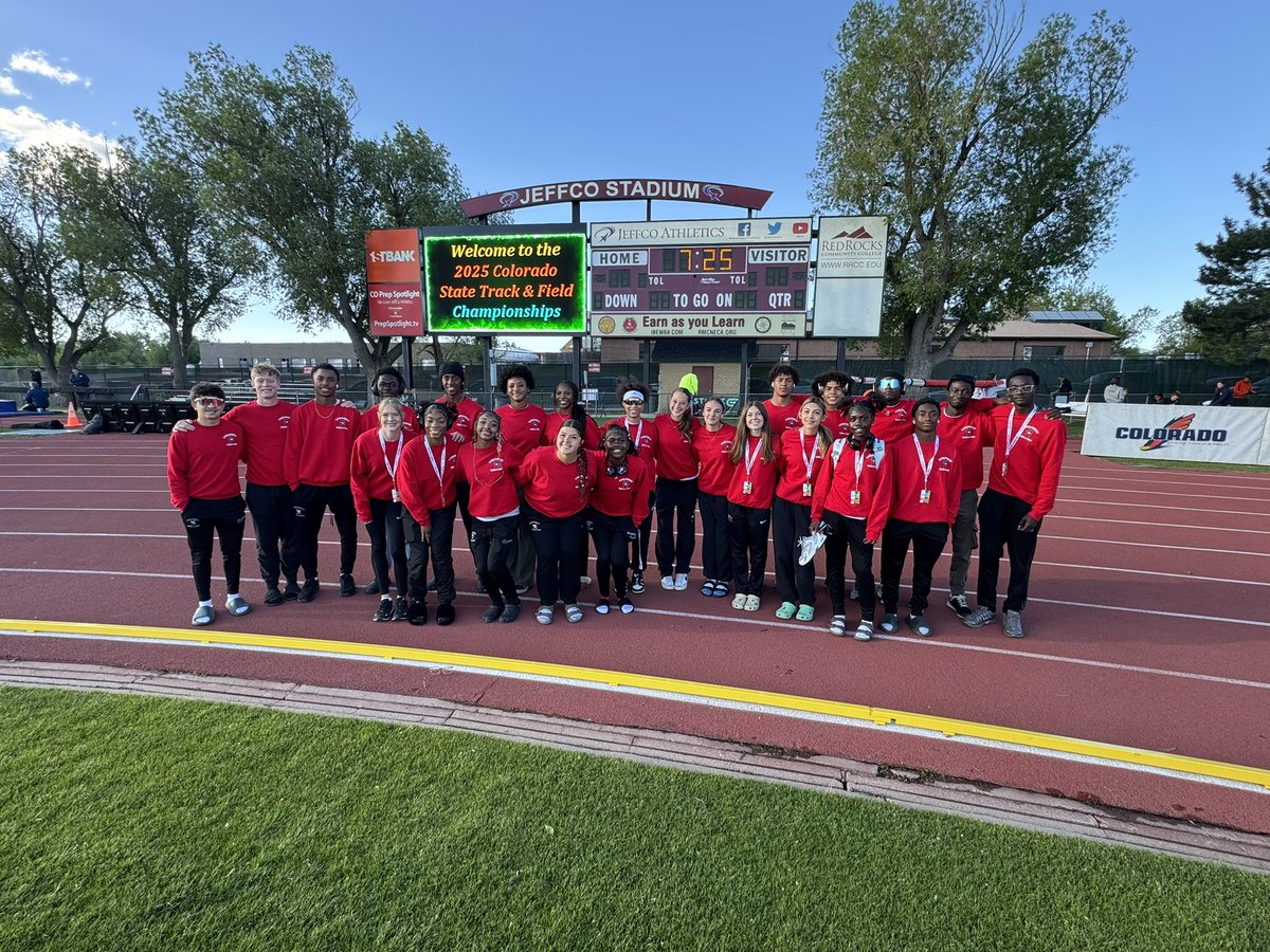 Good morning from JeffCo Stadium for the state track championships. Raptors are ready to roll !!