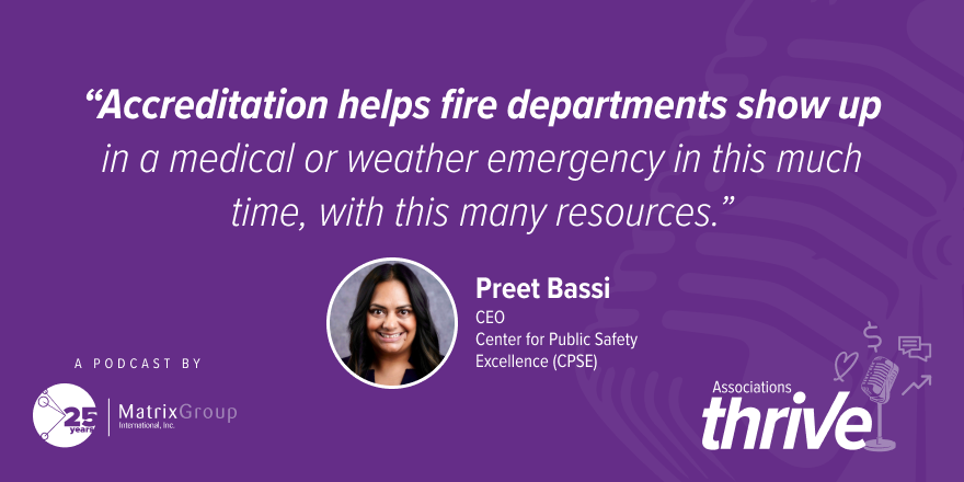 Are our communities really prepared for modern public safety threats? Hear from Preet Bassi, CEO of @ctrpubsafexc on the role of accreditation and credentialing in building resilient fire departments.
 #AssociationsThrive #PublicSafety #FireDepartments