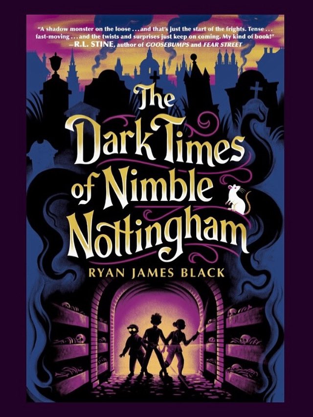 Updated cover with wonderful blurb from the one and only R.L. STINE!!

The Dark Times of Nimble Nottingham is available for preorder now, wherever books are sold! Hardcover and paperback!!

#thedarktimesofnimblenottingham #middlegrade #amwriting #kidlit #horror