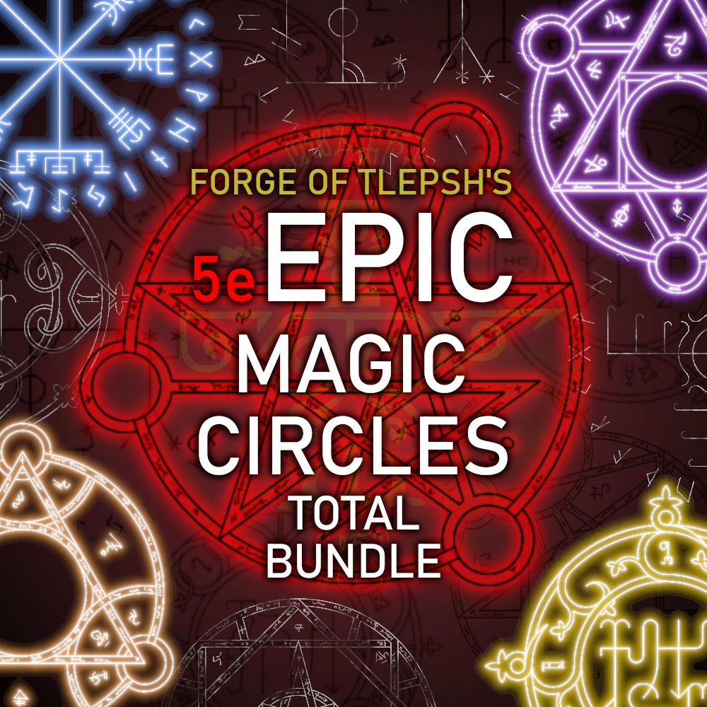 5e Epic Magic Circles TOTAL BUNDLE is on <a href="/roll20app/">Roll20</a> Marketplace!
.
Get it for your game here: 
marketplace.roll20.net/browse/bundle/…