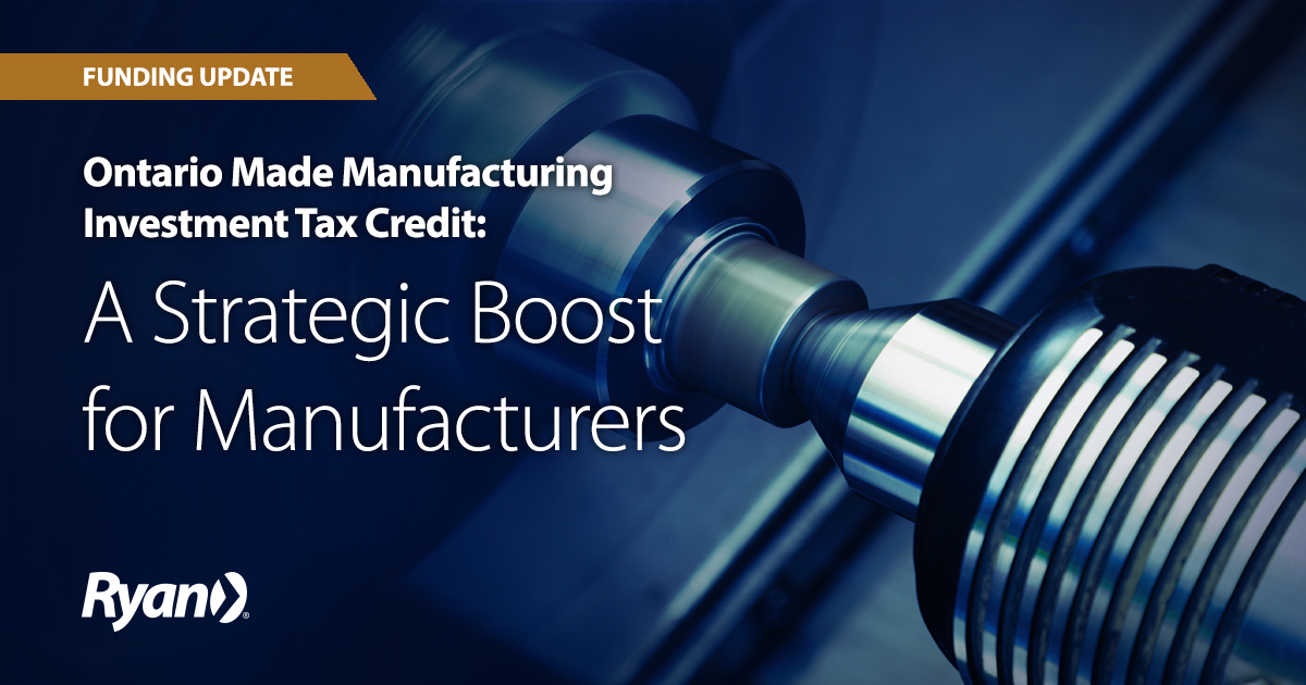 Ontario manufacturers: Unlock up to $2 million annually with the new 10% refundable tax credit on capital investments. Learn how the OMMITC can drive your growth.  

tax.ryan.com/ontario-made-m… 

#OntarioManufacturing #TaxCredit