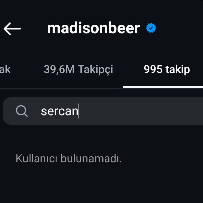 KralEraySosyal's tweet image. Kahreden haber geldi!
Ünlü şarkıcı Madison Beer, yeni imajından sonra SercanZurna69'u Instagram'da takipten çıktı.