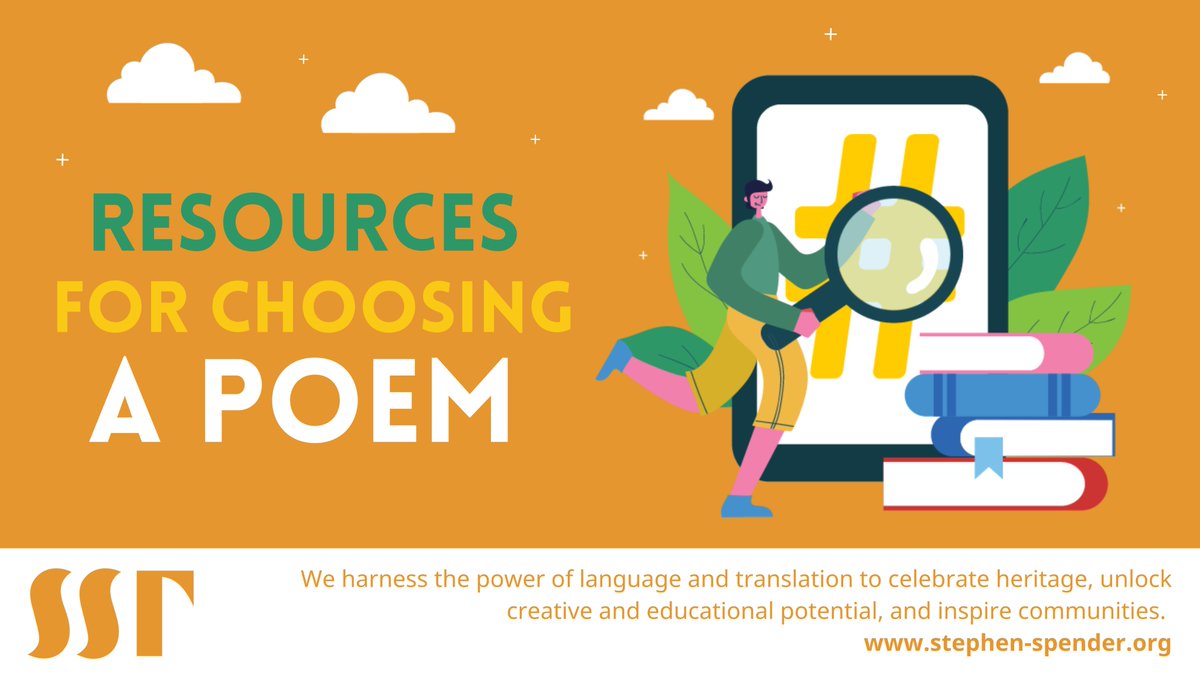 The first step of every Stephen Spender Prize entry is choosing a poem to translate…
NEW resources include top tips, a collection of poetry booklets, and a multilingual bank of suggested poems!
stephen-spender.org/stephen-spende…
#SSTPoetryPrize2025 #PortugueseSpotlight