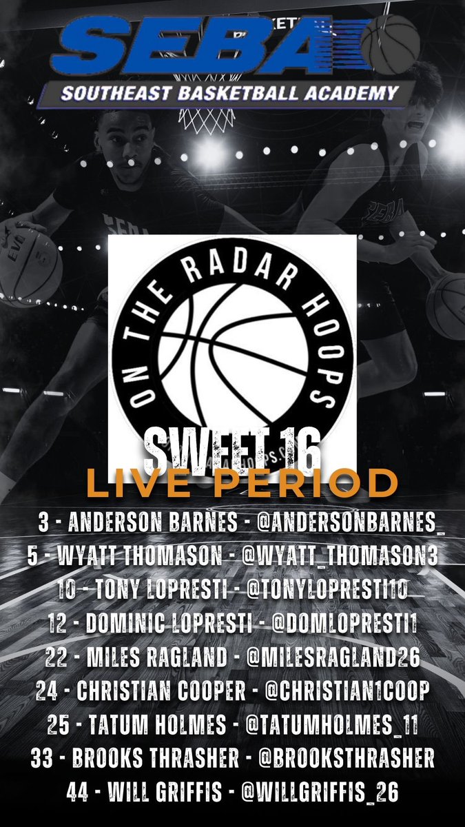 SEBA Atlanta (@sebaroundball) on Twitter photo 🏀 SPRING LIVE PERIOD 🏀
Our 17u SEBA F.C.I. Warriors will be competing in the <a href="/OntheRadarHoops/">Shun Williams</a> Sweet 16 this weekend.
Below is roster & schedule ⬇️
Talented roster full of future College players. 🏀 SPRING LIVE PERIOD 🏀
Our 17u SEBA F.C.I. Warriors will be competing in the <a href="/OntheRadarHoops/">Shun Williams</a> Sweet 16 this weekend.
Below is roster & schedule ⬇️
Talented roster full of future College players.