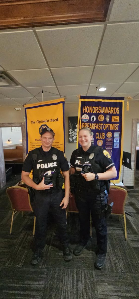 Moline Police (@molinepolice) on Twitter photo Please join us in congratulating Ofc Robbins and Ofc Meyer as they were honored as Top Cops by Breakfast Optimist Club.
Ofc. Robbins and Ofc. Meyer were honored with Rock Island County Sheriff's Office Sgt Jessie Montz, <a href="/EastMolinePD/">East Moline Police</a> Officers Wittington, Kistner and Lt Edkin. Please join us in congratulating Ofc Robbins and Ofc Meyer as they were honored as Top Cops by Breakfast Optimist Club.
Ofc. Robbins and Ofc. Meyer were honored with Rock Island County Sheriff's Office Sgt Jessie Montz, <a href="/EastMolinePD/">East Moline Police</a> Officers Wittington, Kistner and Lt Edkin.