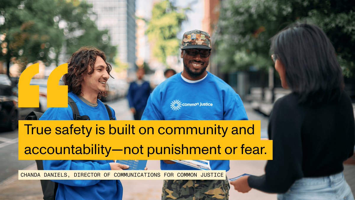 The Just Trust (@thejusttrust) on Twitter photo Our partners at <a href="/Common_Justice/">Common Justice</a> are working to create safer communities for all. When people are free from all harm—physical, emotional, psychological, and systemic—that's when true public safety is possible.
To learn more: bit.ly/4jkofWd Our partners at <a href="/Common_Justice/">Common Justice</a> are working to create safer communities for all. When people are free from all harm—physical, emotional, psychological, and systemic—that's when true public safety is possible.
To learn more: bit.ly/4jkofWd