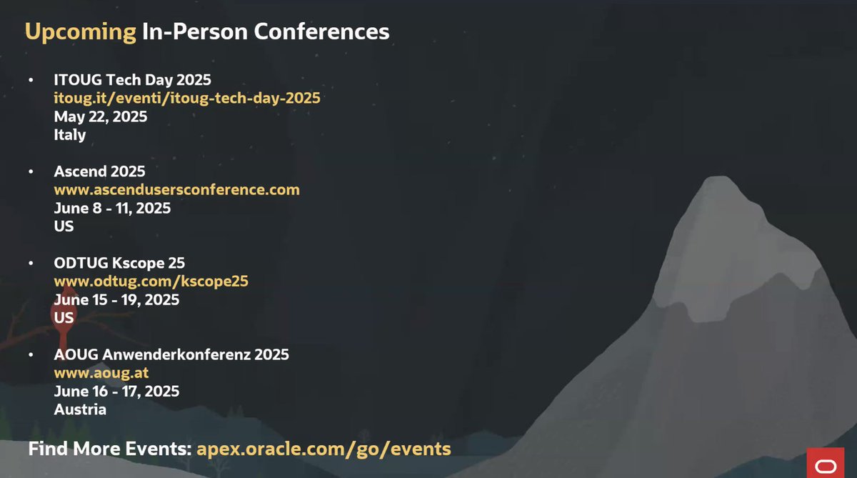 Mónica Godoy #orclAPEX 🚀 (@signal006) on Twitter photo We just started! We just started!